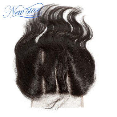 Top Quality Brazilian 5x5 Natural Wave Hair Lace Closure Three Part