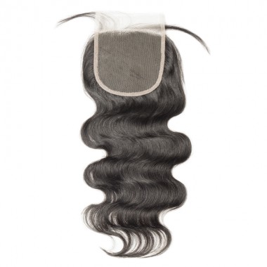 Premium Donor Human Virgin Hair Top Quality 4*4 Body Wave Free Part Transparent Lace Closure