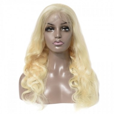 Premium Donor Brazilian 13*4 613 Blonde Body Wave Lace Frontal Wig 180% Density