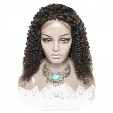 Premium Donor Brazilian Deep Curl Virgin Hair 5*5 HD Lace Closure Wig 180% Density