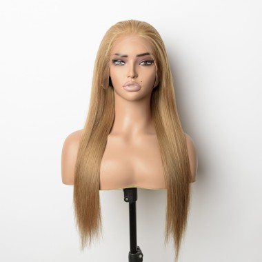 Vietnamese Virgin Hair 13x4 HD Lace Frontal Wig Color #6 Glueless Wear & go 180% Density