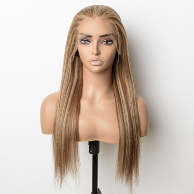 Vietnamese Virgin Hair 13x4 HD Lace Frontal Wig Color P4/27 Glueless Wear & go 180% Density
