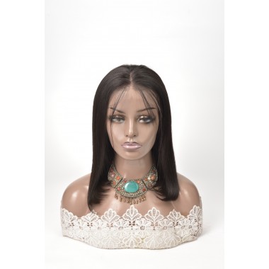 Premium Donor 11A Brazilian Virgin Hair 13x4 Straight HD Lace Bob Wig 180% Density