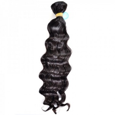 New Star Hair Indian Loose Deep Human Virgin Hair Bundle Natural Color 1 Thick Donor Human Hair Weft