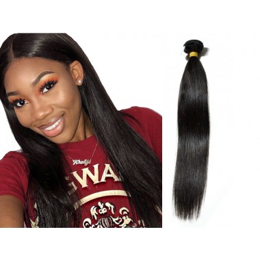 Premium Donor Brazilian Straight Virgin Hair Weaving Natural Color 100% Unprocessed Human Raw Hair Weft Bundle