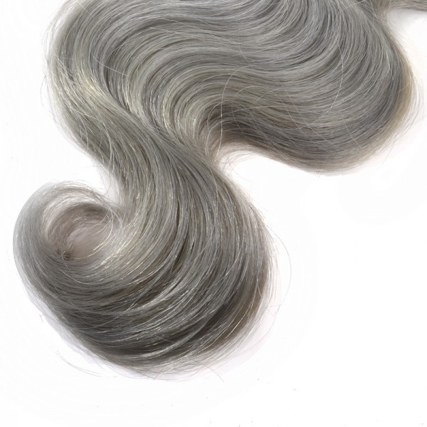 1 Bundle 1B Grey Ombre Virgin Hair Weave Brazilian Body ...