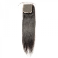 Premium Donor Virgin Hair Top Quality 4*4 Straight Transparent Lace Closure