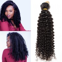 Premium Donor Brazilian Afro Kinky Curly Virgin Hair Single One Donor Human Hair Curly Bundle