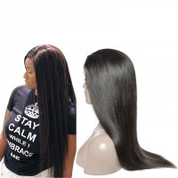 Brazilian Donor Virgin Hair 4*4 Straight Lace Closure Wig 180% Density