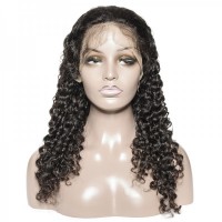 Premium Donor Brazilian Virgin Hair 13*4 Deep Wave Lace Frontal Wig 180% Density