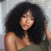 Premium Donor Brazilian Deep Curl Virgin Hair 5*5 HD Lace Closure Wig 180% Density