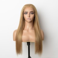 Vietnamese Virgin Hair 5x5 HD Lace Closure Wig Color #6 Glueless Wear & go 180% Density