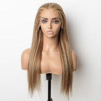 Vietnamese Virgin Hair 13x4 HD Lace Frontal Wig Color P4/27 Glueless Wear & go 180% Density