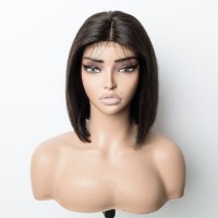Brazilian Virgin Hair 4x4 Silk Top Base Straight Bob Wig 250% Density