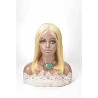 Premium Donor 11A Brazilian Virgin Hair Blonde 13x4 Straight HD Lace Bob Wig 180% Density