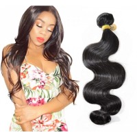 Indian Human Virgin Hair Body Wave Bundle Weaving One Donor Thick Human Hair Extension