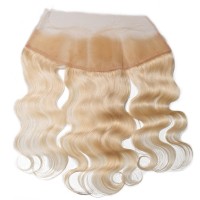 Premium Donor Virgin Hair Top Quality 13*4 Blonde #613 Body Wave Free Part Lace Frontal