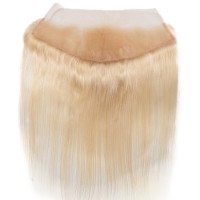 Premium Donor Virgin Hair Top Quality 13*4 Blonde #613 Straight Free Part Lace Frontal