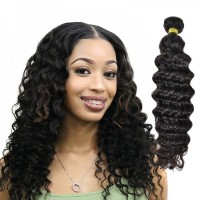 Peruvian Deep Wave Donor Bundle Top Quality Unprocessed Human Virgin Hair Weaving Cuticle Aligned