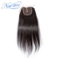 Top Quality Brazilian 4x4 Straight Hair Lace Closure Middle Part