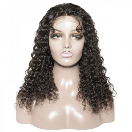 Brazilian Virgin Hair 4x4 Deep Wave Lace Closure Wig 180% Density