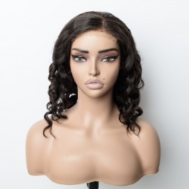 Brazilian Virgin Hair 4x4 Natural Wave Lace Closure Wig 250% Density