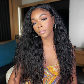 Premium Donor Brazilian Natural Wave 4*4 Lace Closure Wig 180% Density