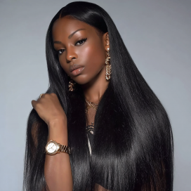 Top Quality Brazilian Virgin Hair 5*5 Straight Lace Closure Wig 180% Density